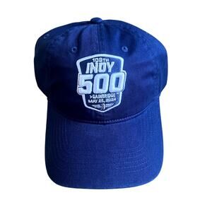 108th Indy 500 Gainbridge May 2024 Hat One Size- Blue